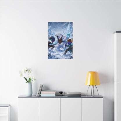 Bedtime Creations Canvas Wall Art — Frostmen vs. Polar Bear