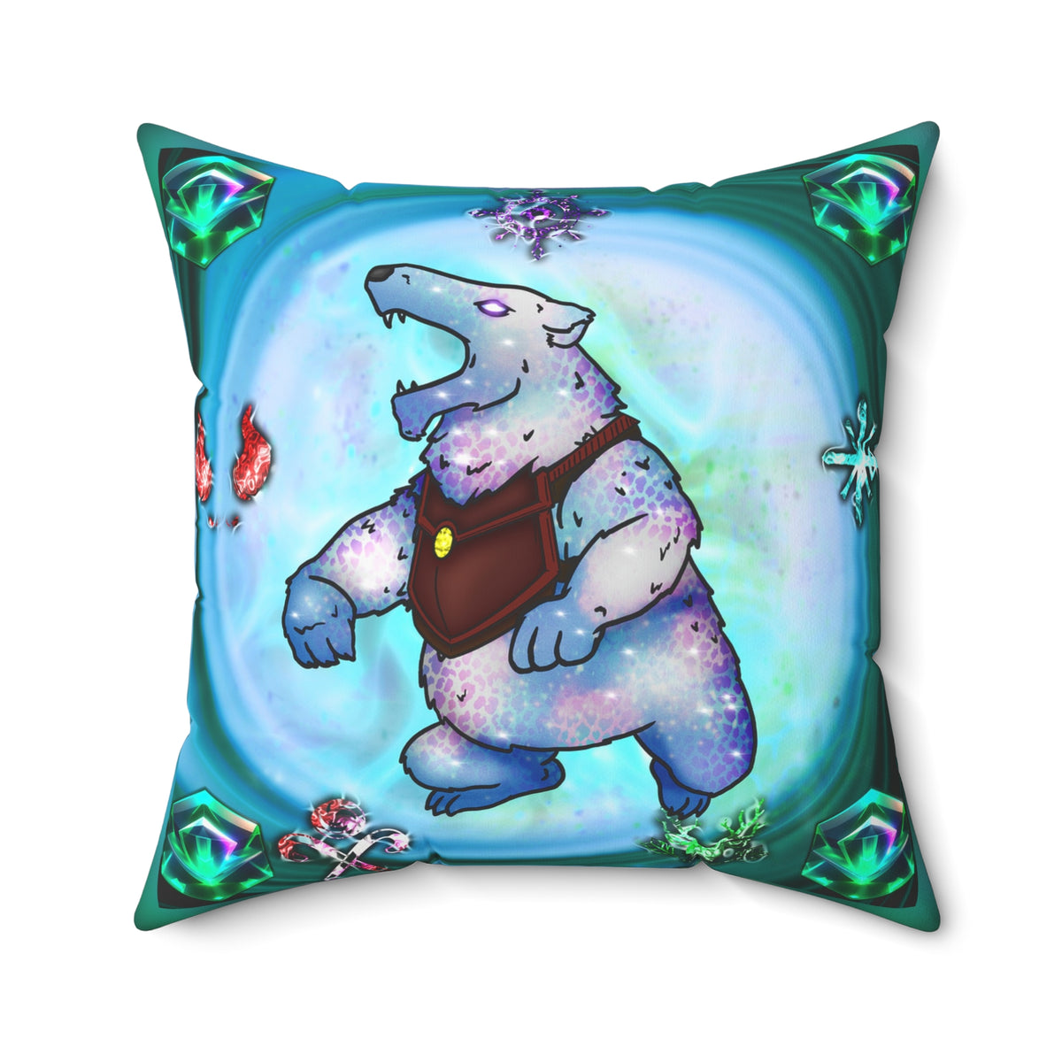 Bedtime Creations Throw Pillow — Crystal Polar Bear