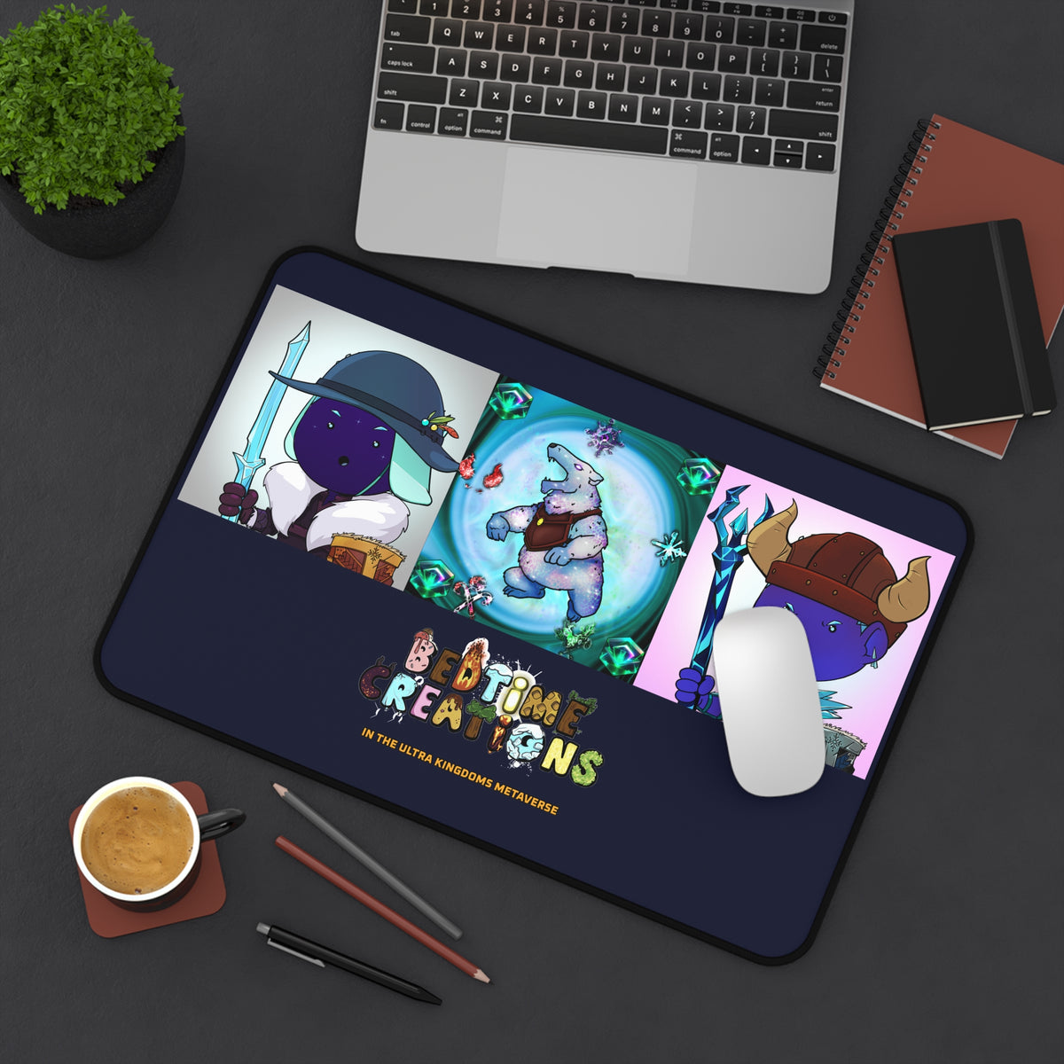 Bedtime Creations x Ultra Kingdoms Gaming Desk Mat — Frostmen & Polar Bear