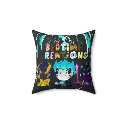 Bedtime Creations Throw Pillow — Chibi Fantasy Friends