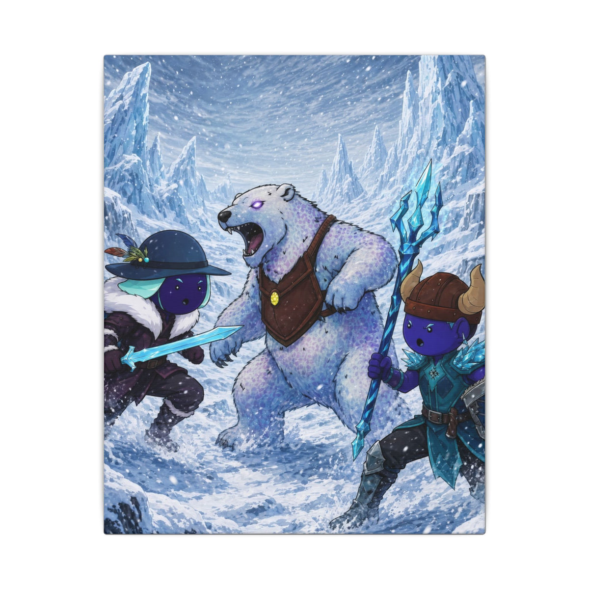 Bedtime Creations Canvas Wall Art — Frostmen vs. Polar Bear