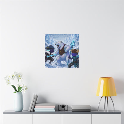 Bedtime Creations Canvas Wall Art — Frostmen vs. Polar Bear