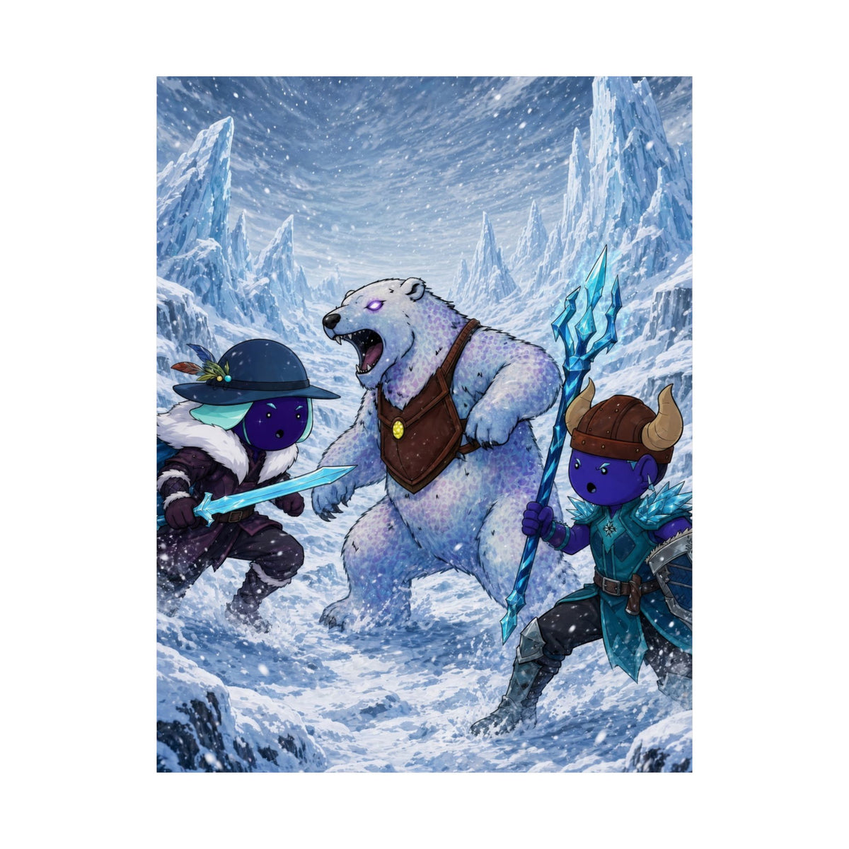 Bedtime Creations Poster — Frostmen vs. Polar Bear