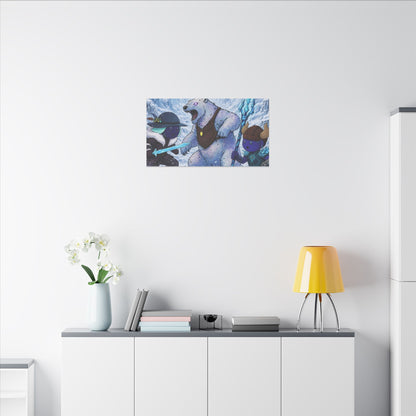 Bedtime Creations Canvas Wall Art — Frostmen vs. Polar Bear