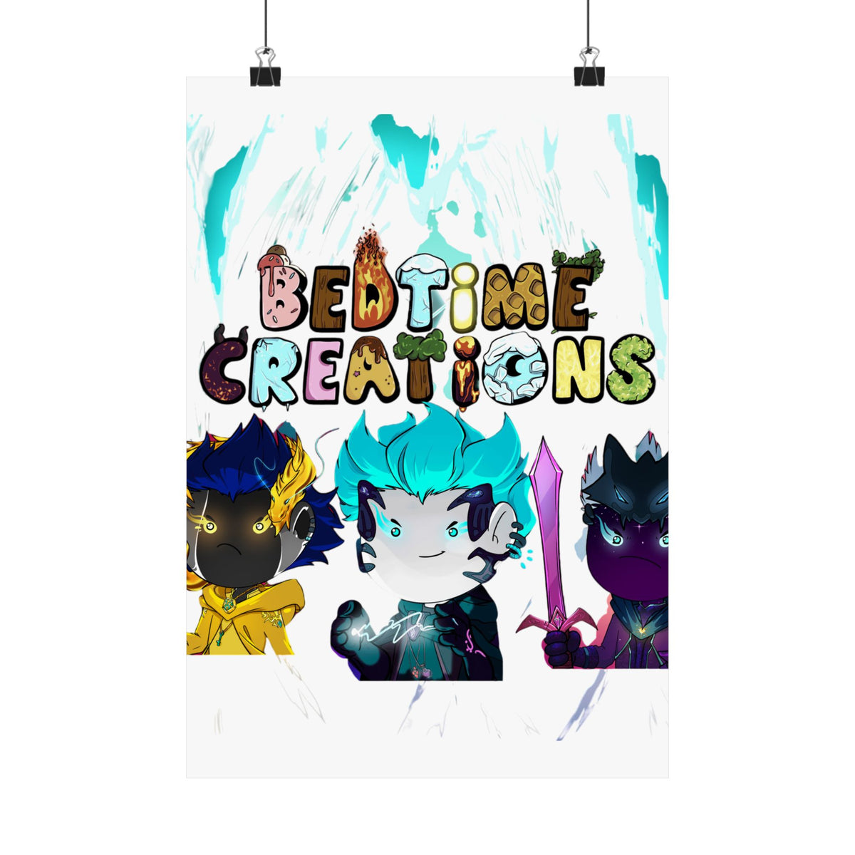 Bedtime Creations Poster — Chibi Fantasy Friends