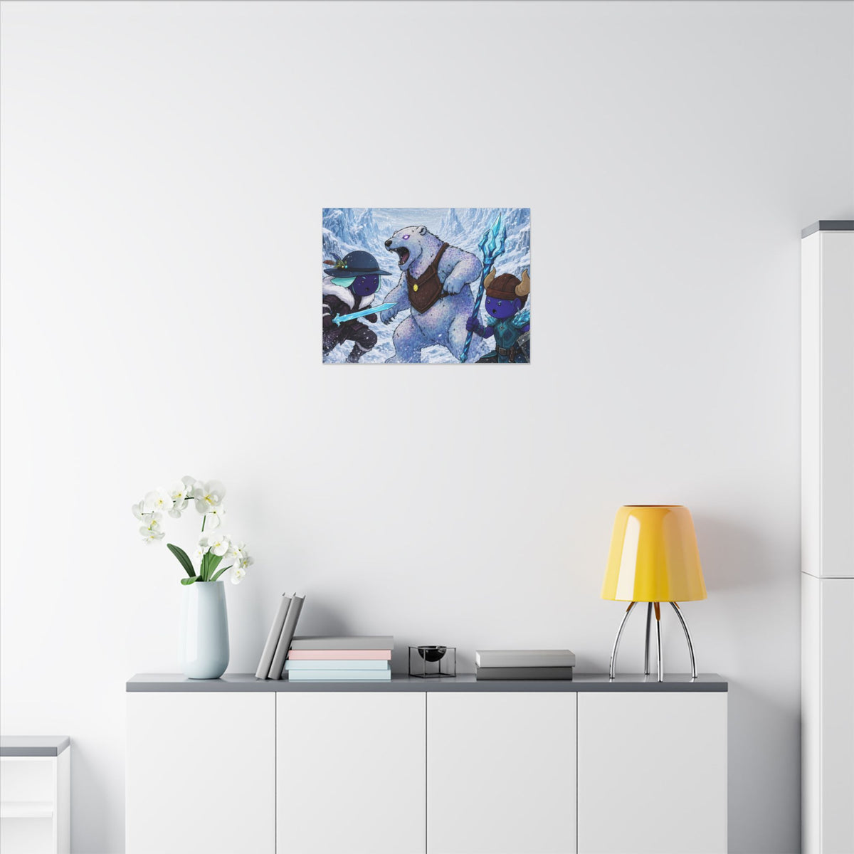 Bedtime Creations Canvas Wall Art — Frostmen vs. Polar Bear