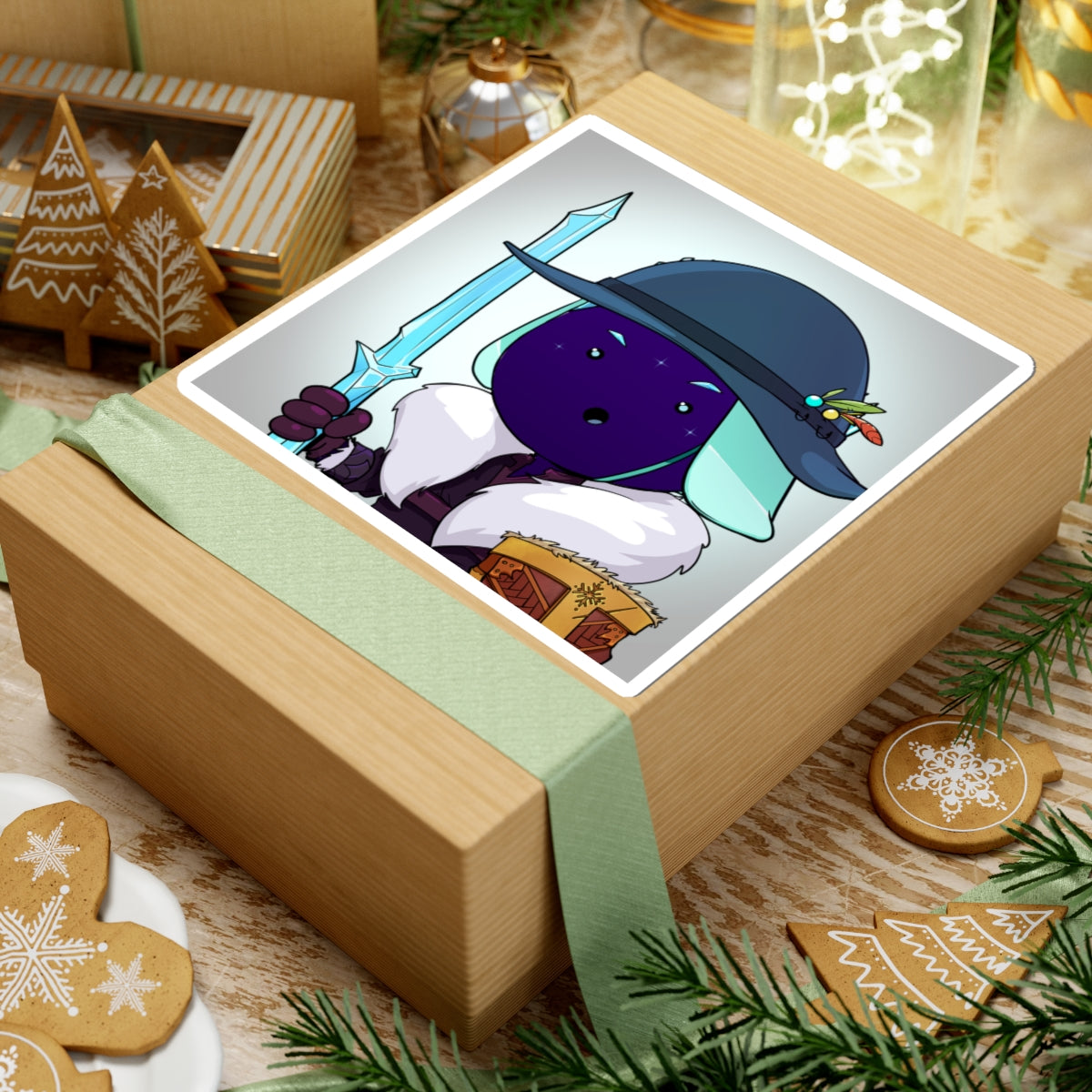 Bedtime Creations Kiss-Cut Sticker — Frostman Ice Swordsman