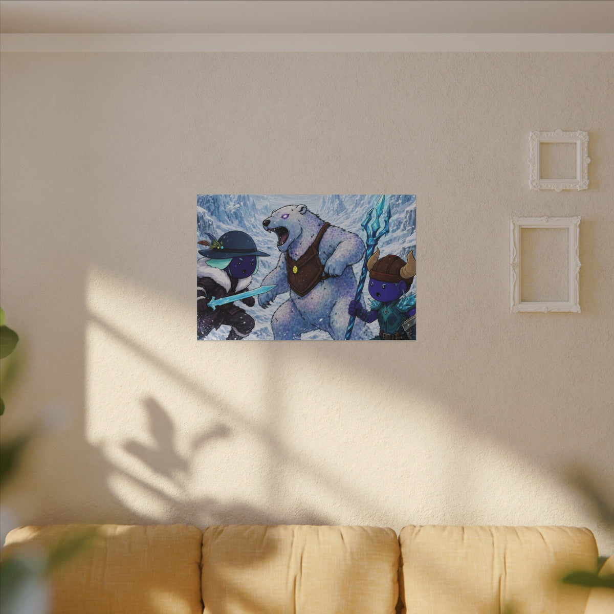 Bedtime Creations Canvas Wall Art — Frostmen vs. Polar Bear