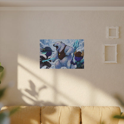 Bedtime Creations Canvas Wall Art — Frostmen vs. Polar Bear