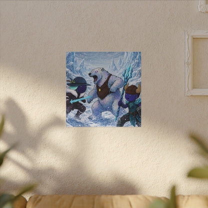 Bedtime Creations Canvas Wall Art — Frostmen vs. Polar Bear