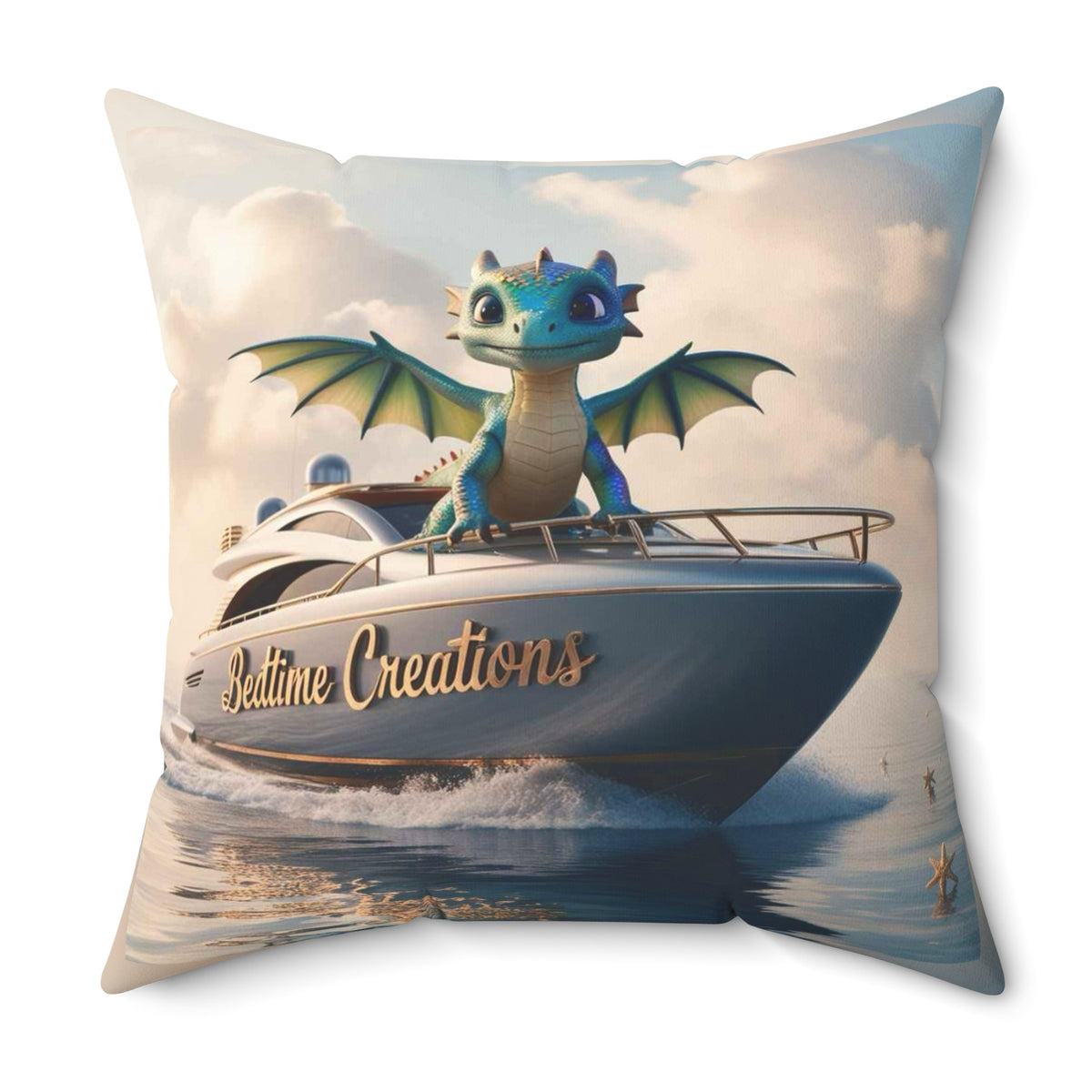 Bedtime Creations Throw Pillow — Dragon's Dream Yacht