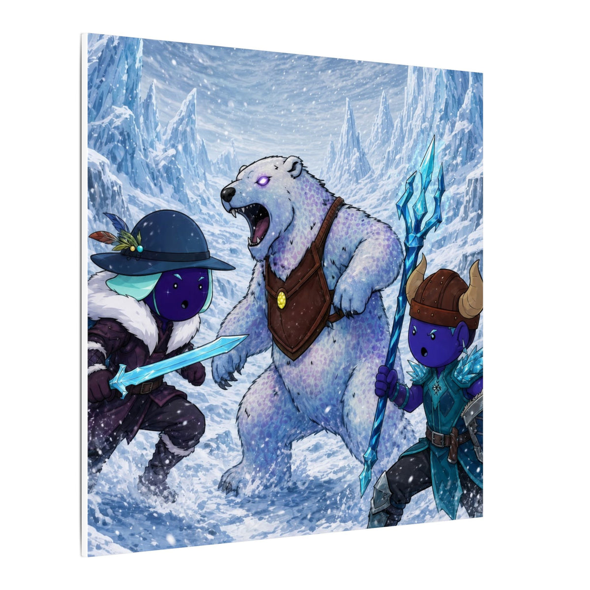 Bedtime Creations Canvas Wall Art — Frostmen vs. Polar Bear