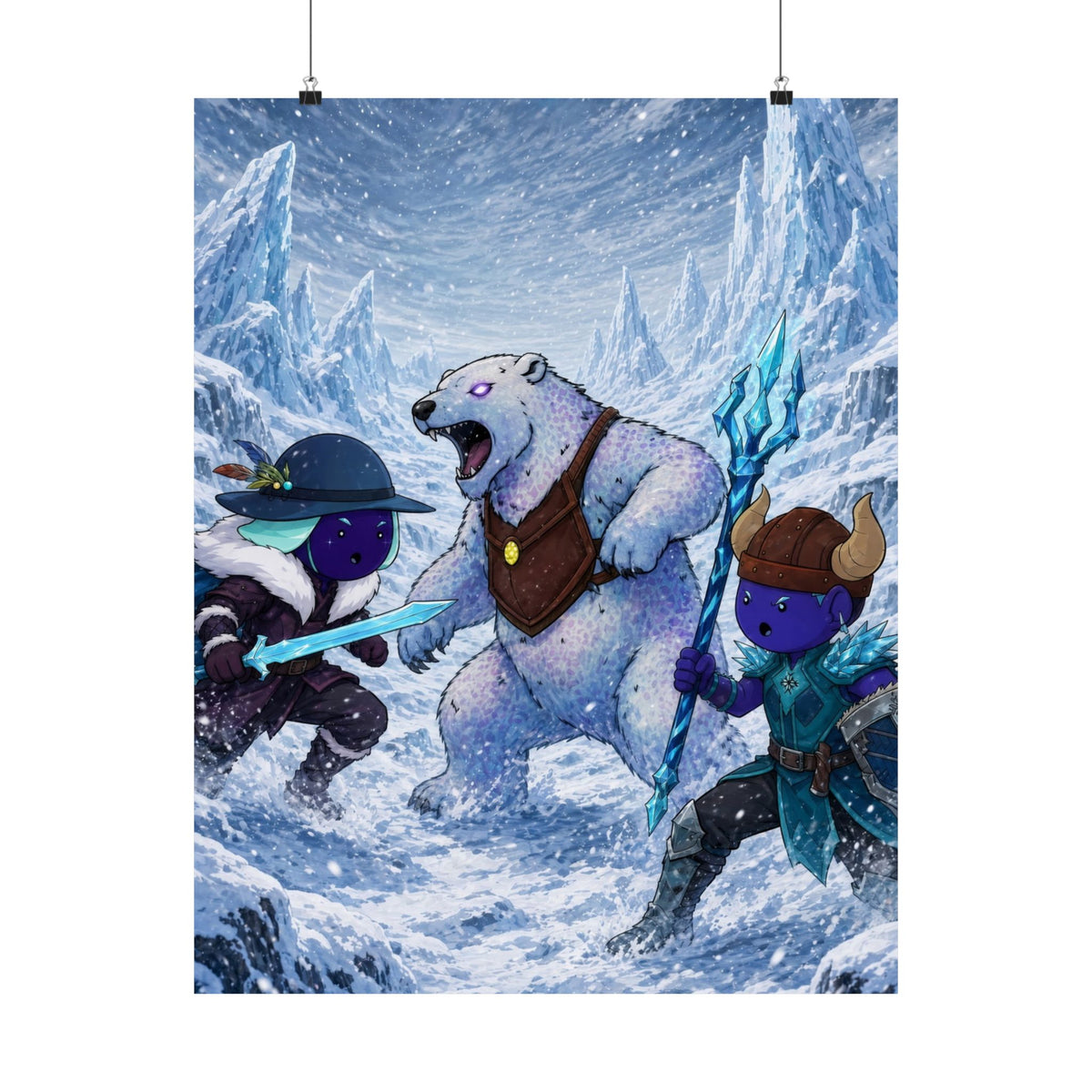 Bedtime Creations Poster — Frostmen vs. Polar Bear
