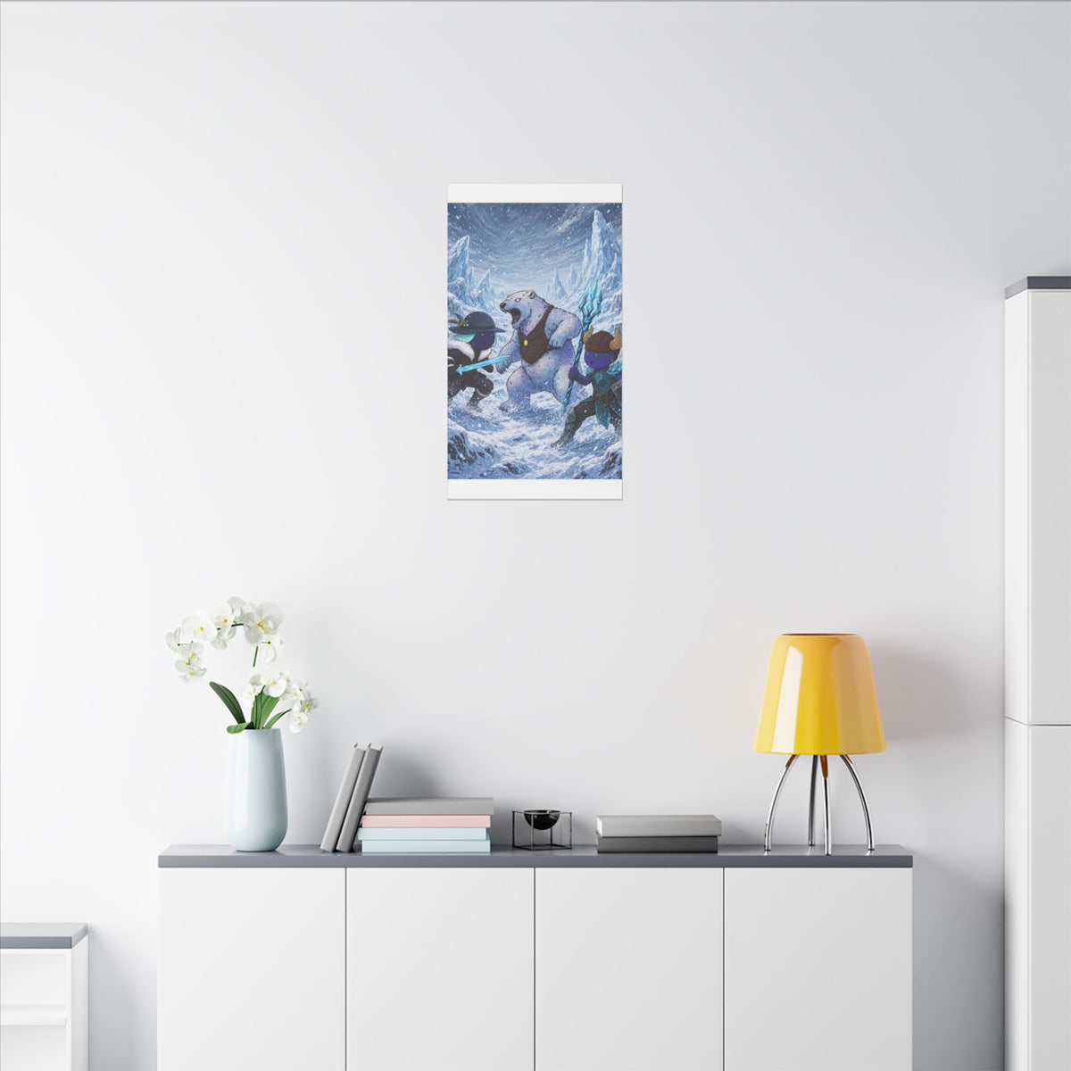 Bedtime Creations Canvas Wall Art — Frostmen vs. Polar Bear