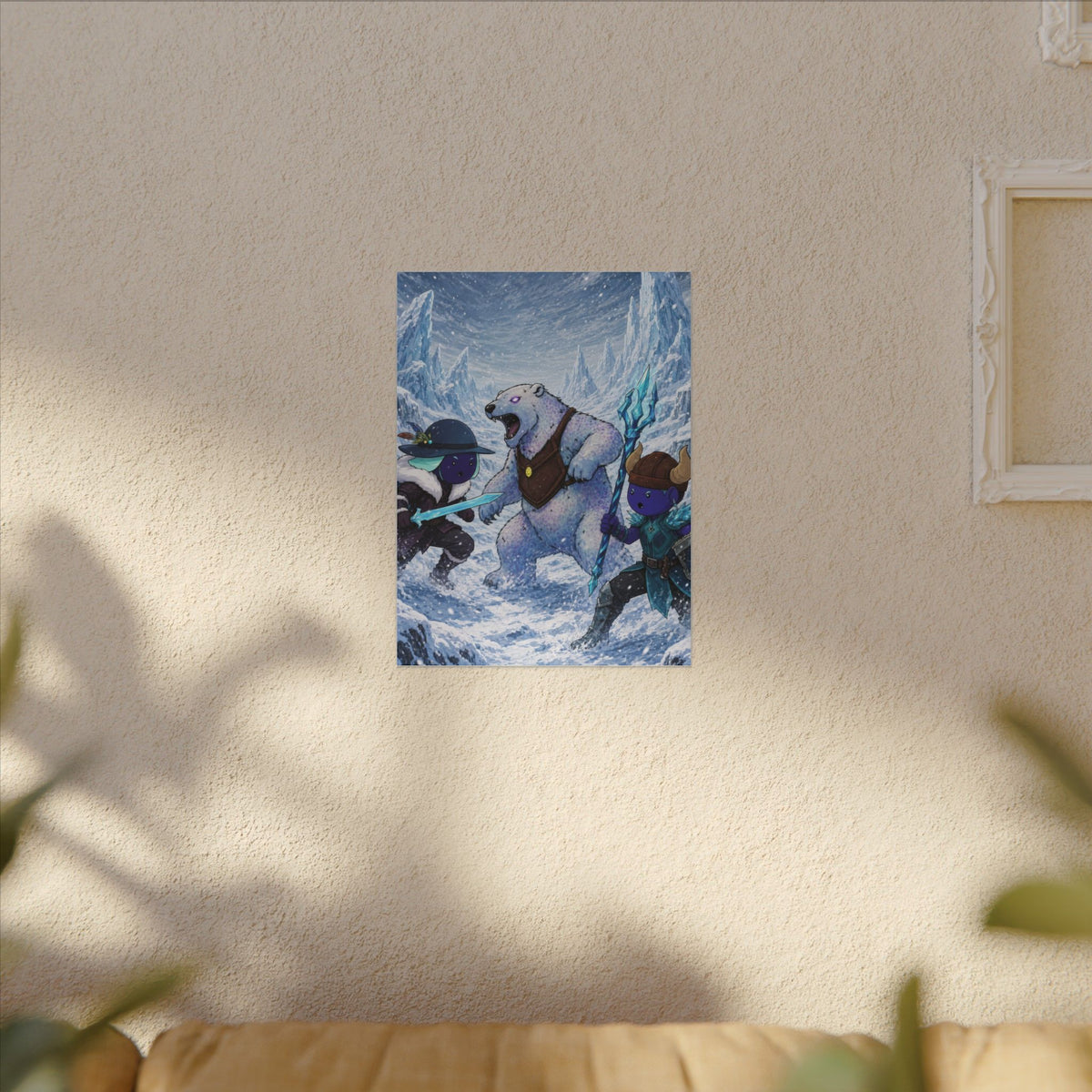 Bedtime Creations Canvas Wall Art — Frostmen vs. Polar Bear