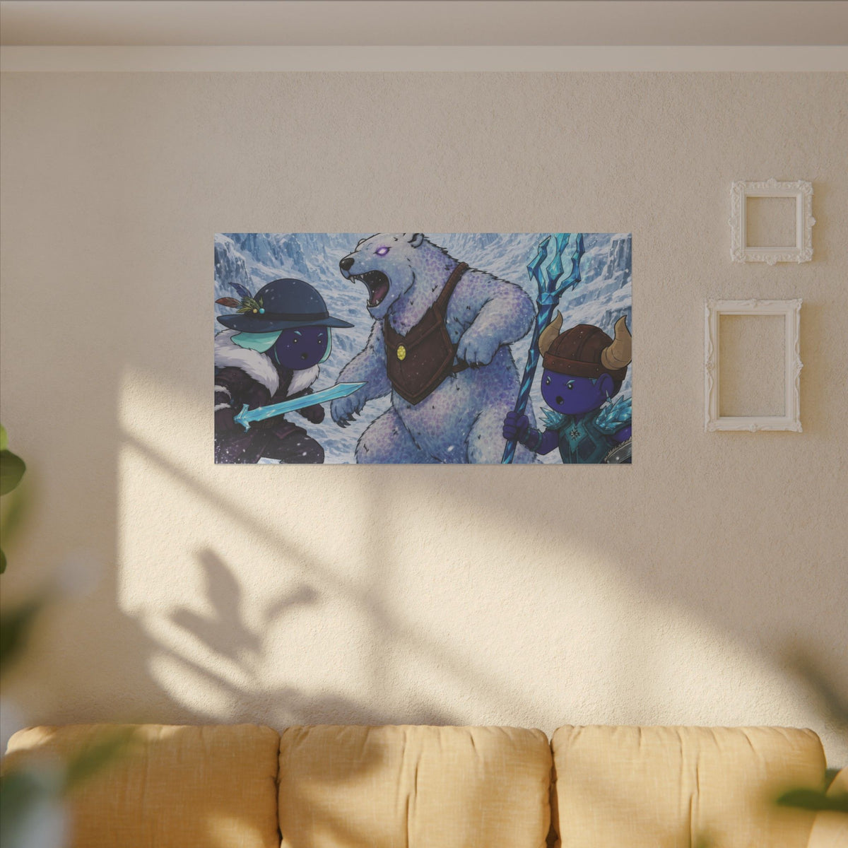 Bedtime Creations Canvas Wall Art — Frostmen vs. Polar Bear