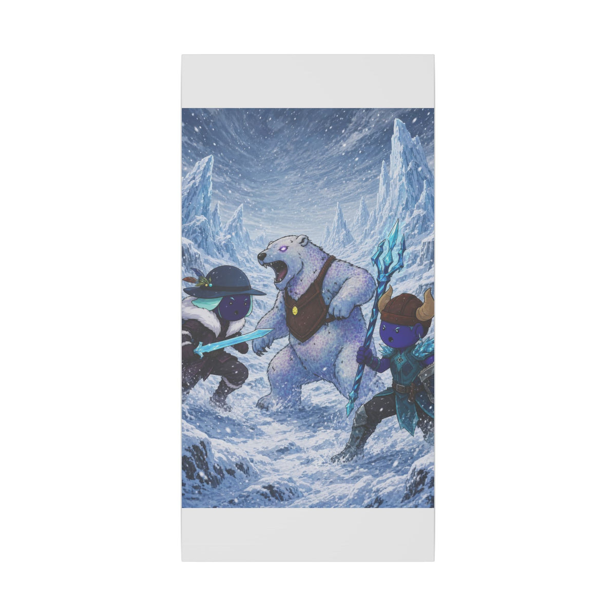 Bedtime Creations Canvas Wall Art — Frostmen vs. Polar Bear