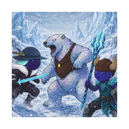 Bedtime Creations Canvas Wall Art — Frostmen vs. Polar Bear