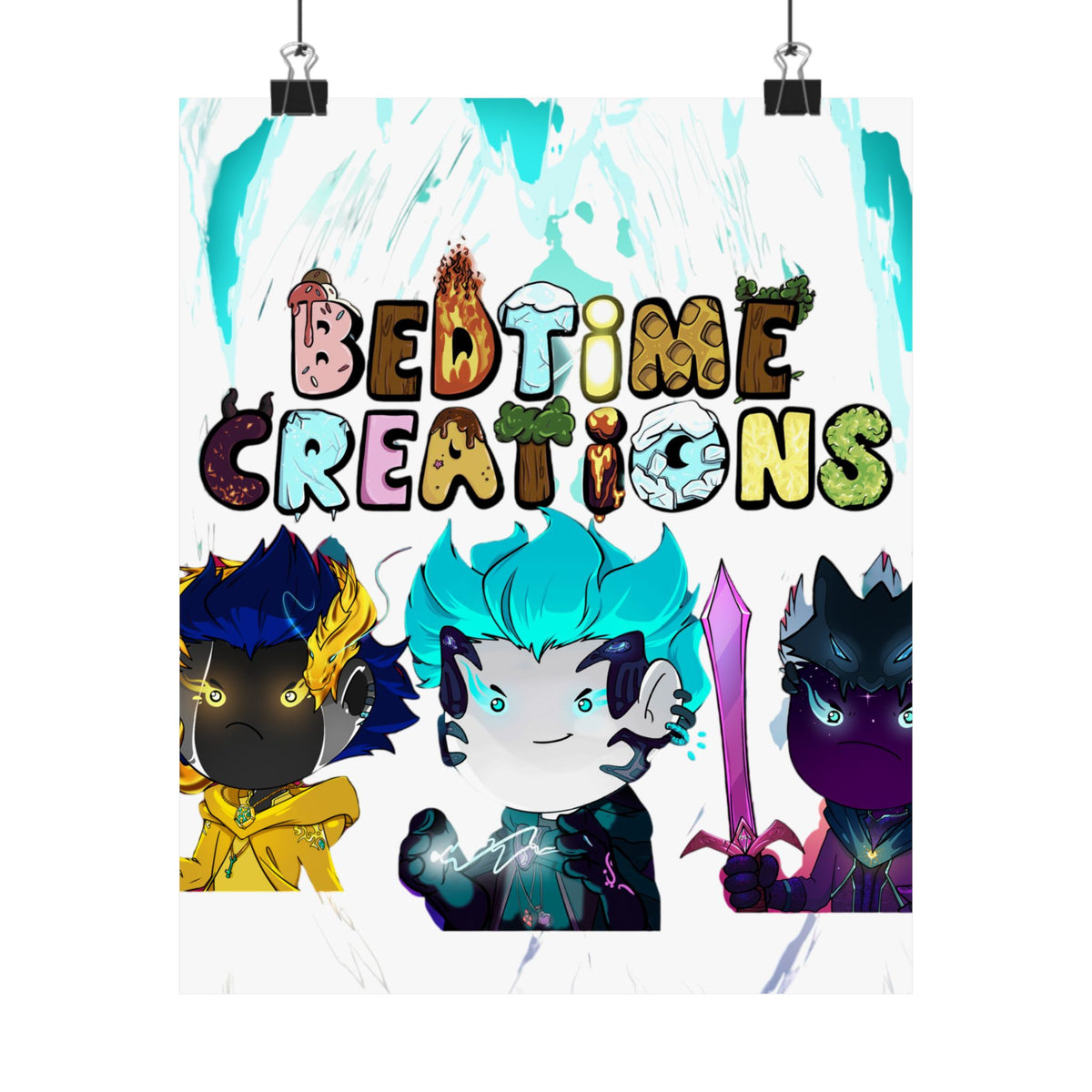 Bedtime Creations Poster — Chibi Fantasy Friends