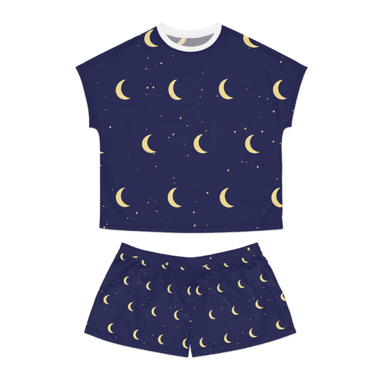 Bedtime Creations Women's Short Pajama Set — Moon & Stars