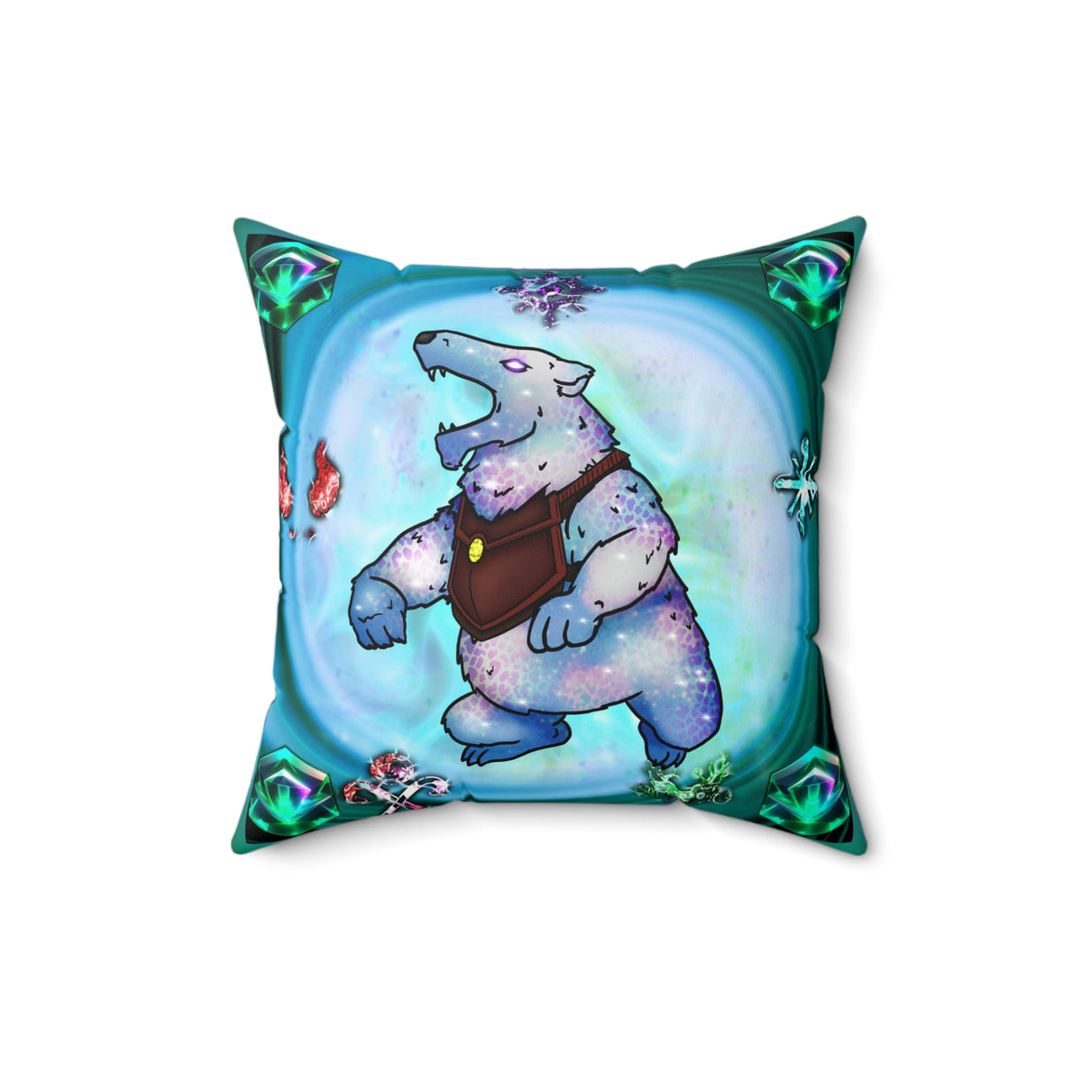 Bedtime Creations Throw Pillow — Crystal Polar Bear