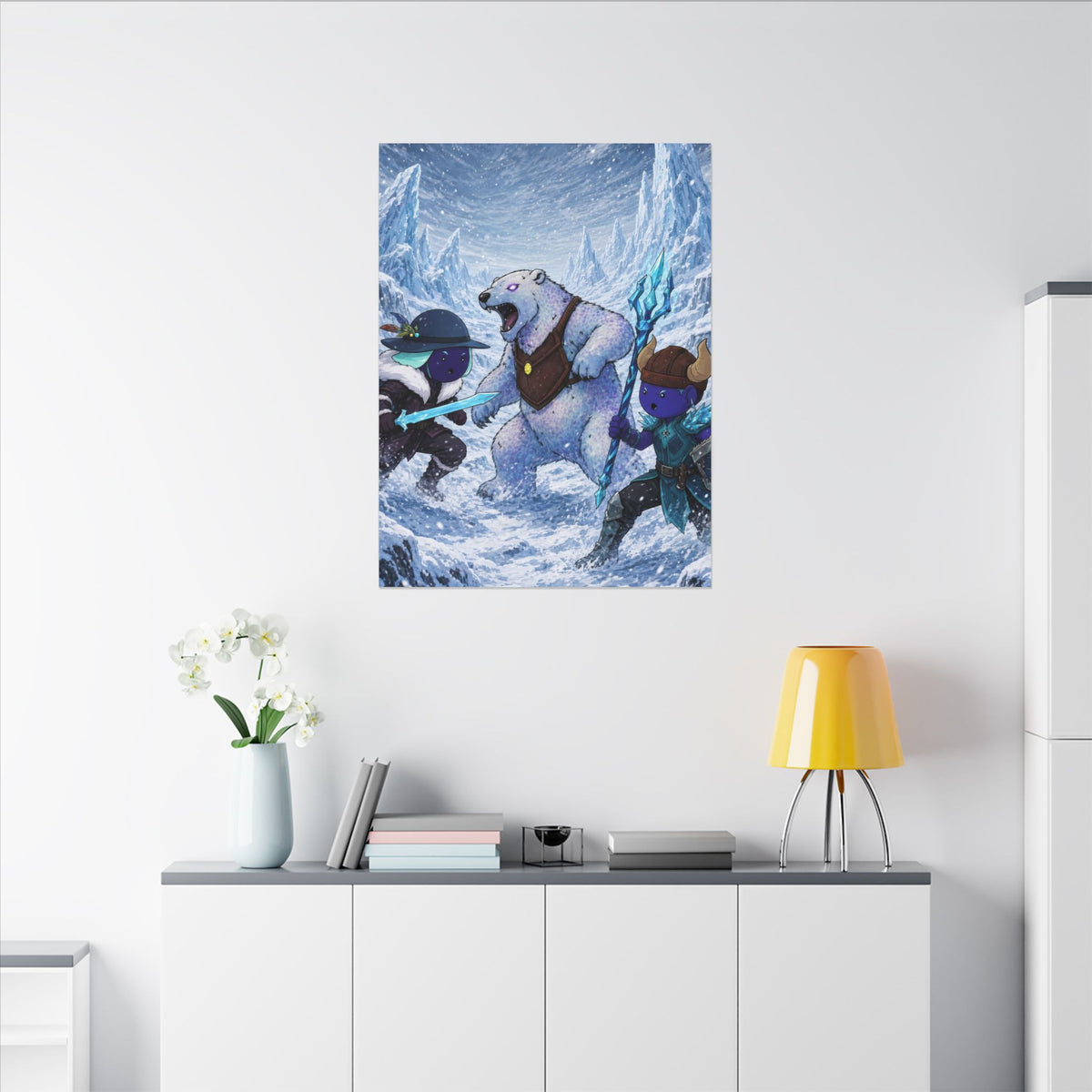 Bedtime Creations Canvas Wall Art — Frostmen vs. Polar Bear
