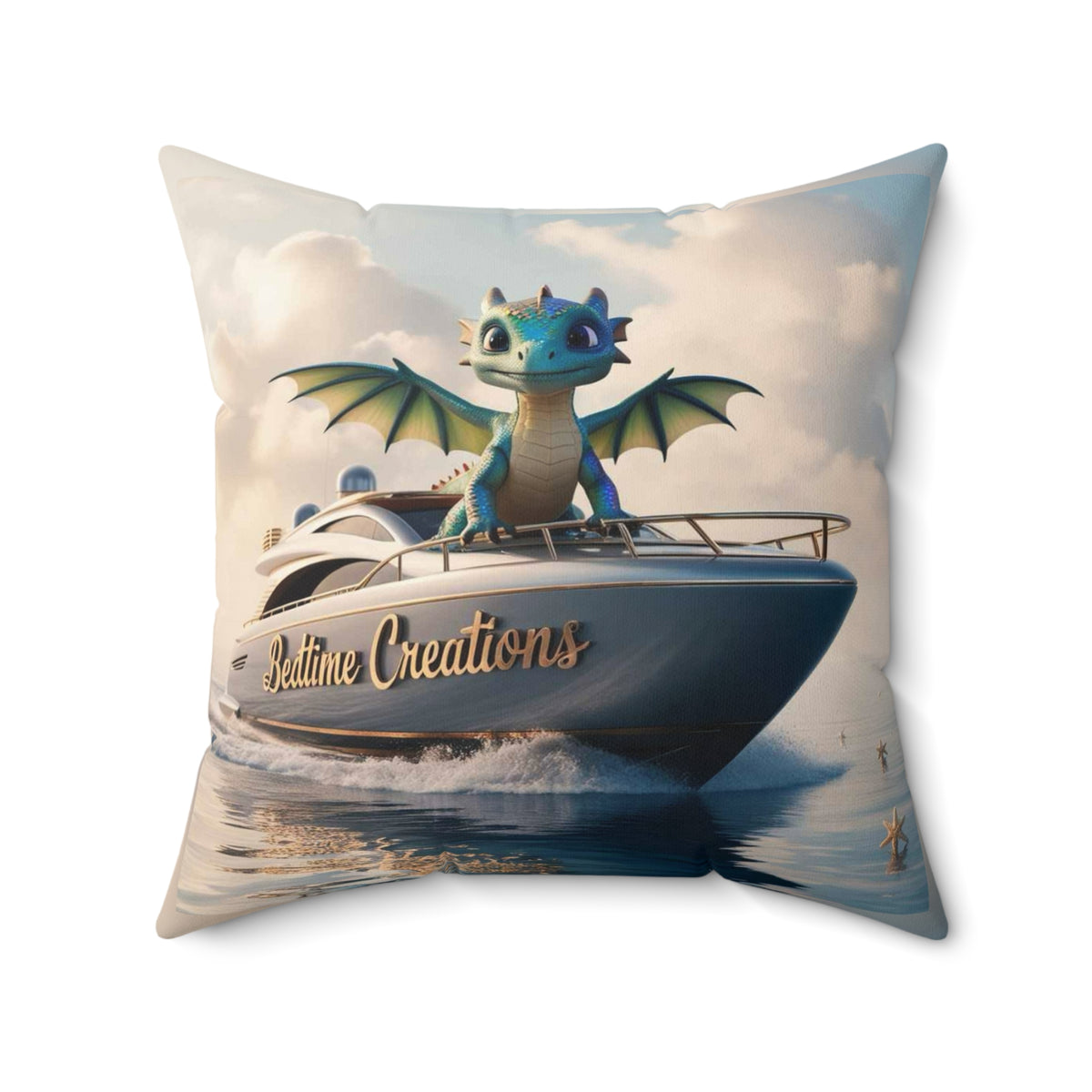 Bedtime Creations Throw Pillow — Dragon's Dream Yacht
