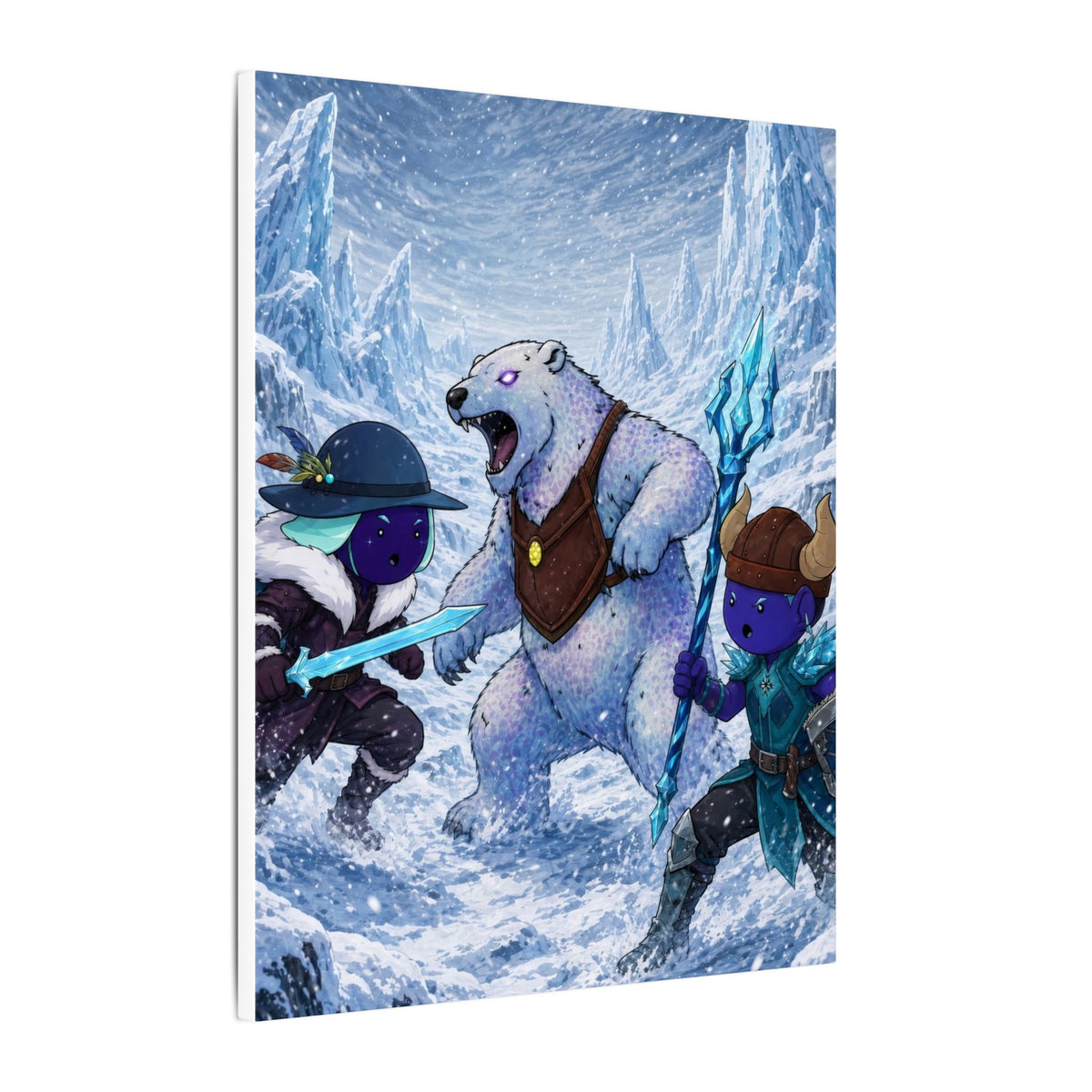 Bedtime Creations Canvas Wall Art — Frostmen vs. Polar Bear