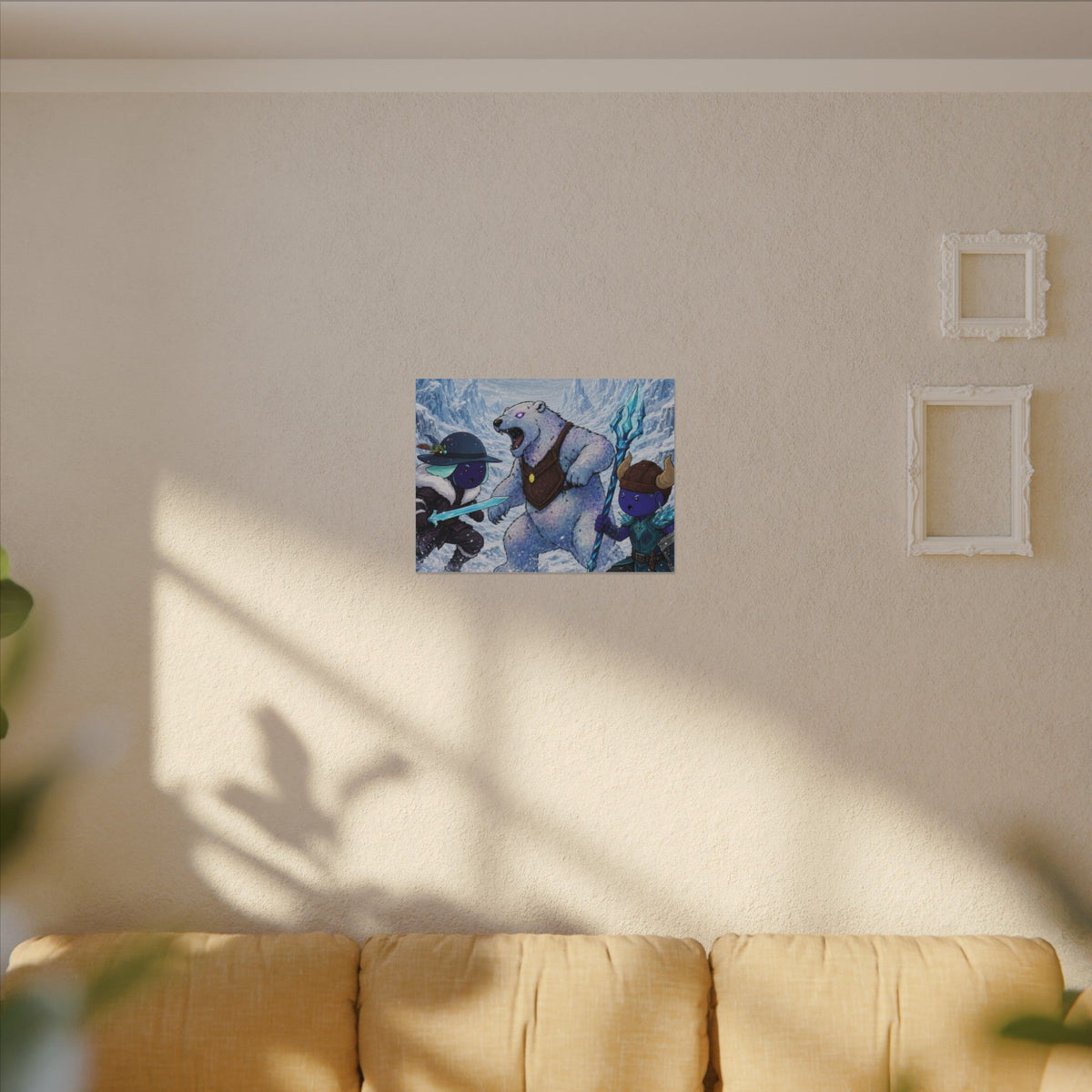 Bedtime Creations Canvas Wall Art — Frostmen vs. Polar Bear