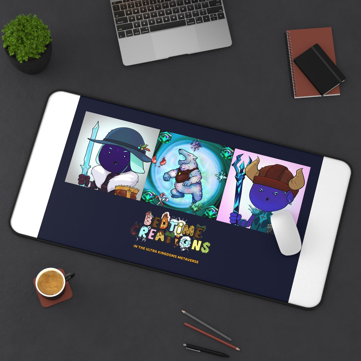 Bedtime Creations x Ultra Kingdoms Gaming Desk Mat — Frostmen & Polar Bear