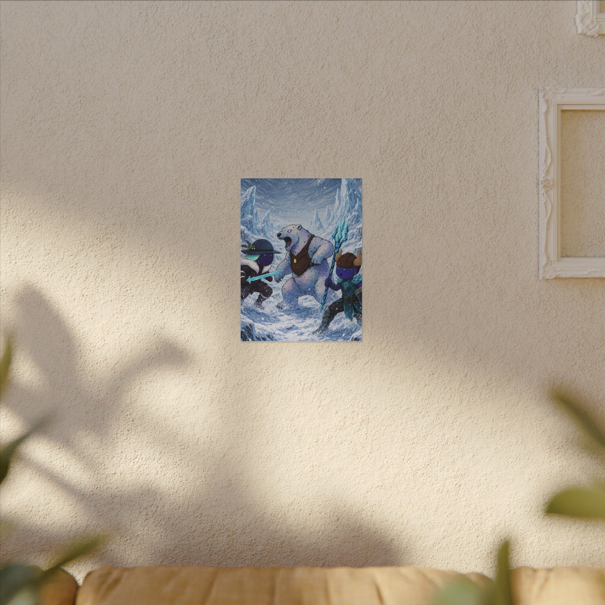 Bedtime Creations Canvas Wall Art — Frostmen vs. Polar Bear