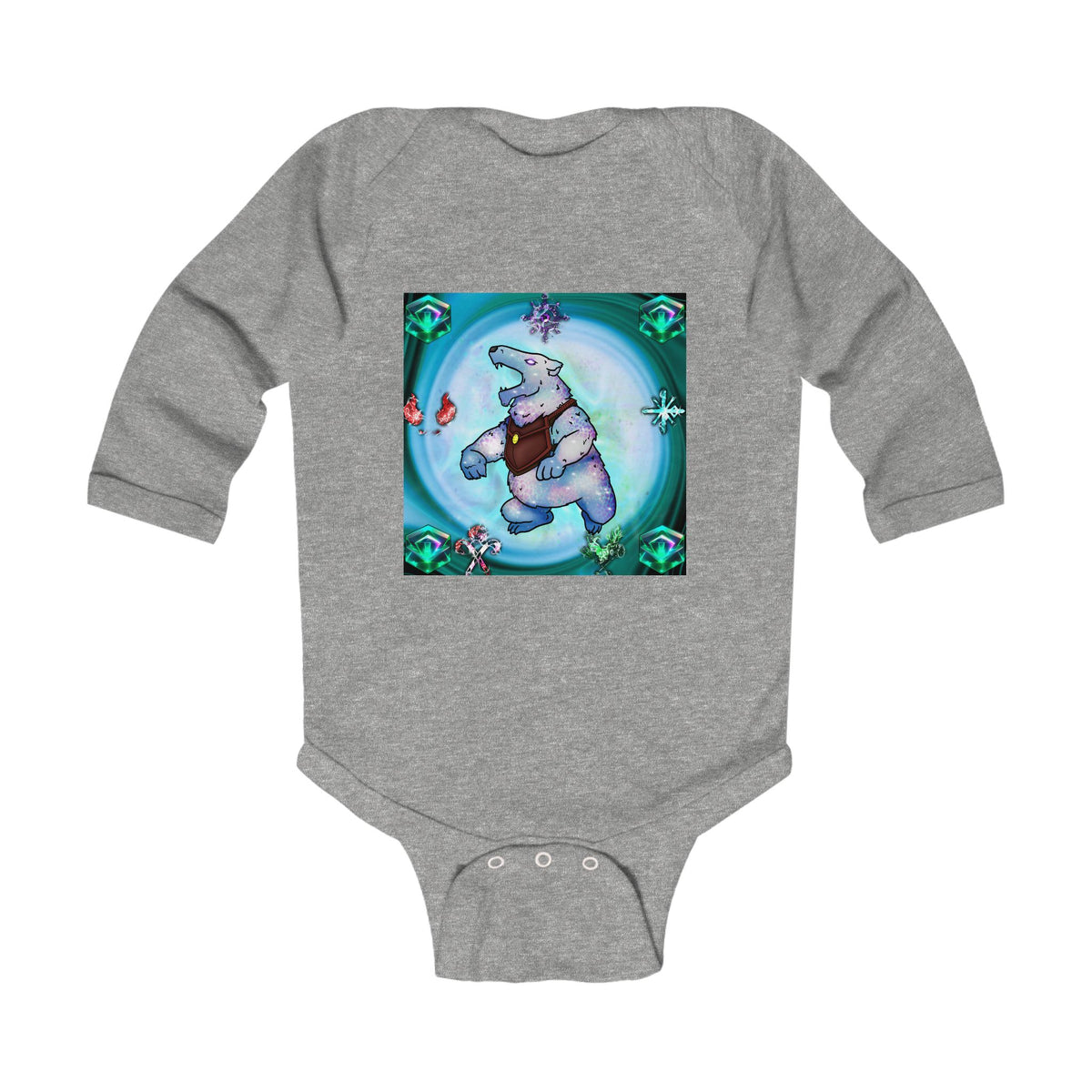 Bedtime Creations Infant Long Sleeve Bodysuit — Crystal Polar Bear