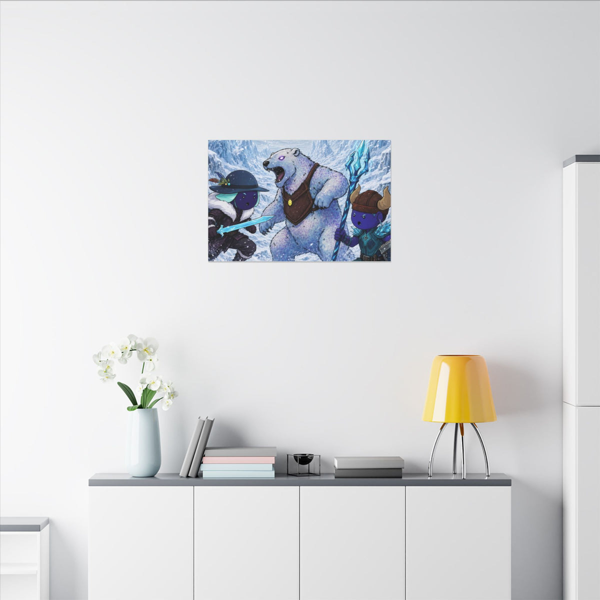 Bedtime Creations Canvas Wall Art — Frostmen vs. Polar Bear
