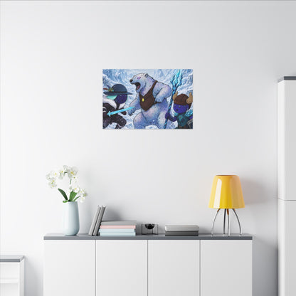 Bedtime Creations Canvas Wall Art — Frostmen vs. Polar Bear
