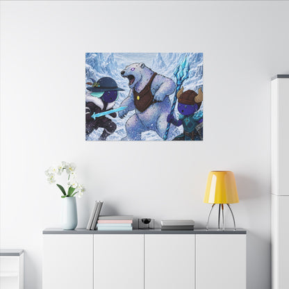 Bedtime Creations Canvas Wall Art — Frostmen vs. Polar Bear