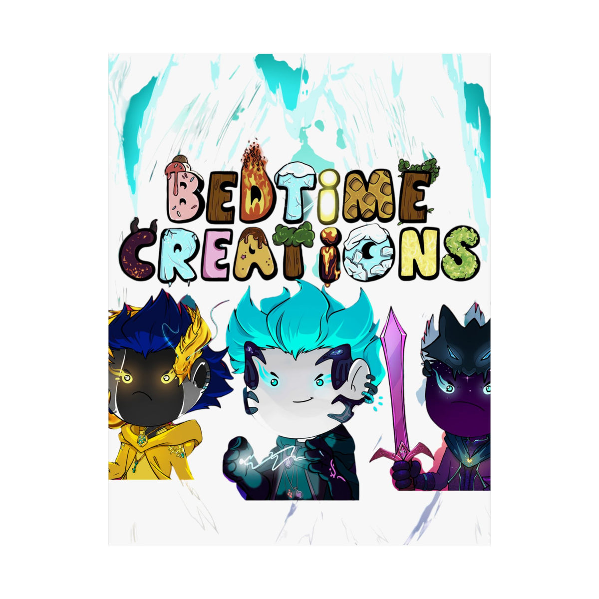 Bedtime Creations Poster — Chibi Fantasy Friends