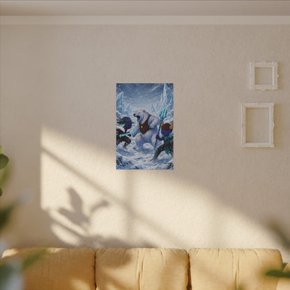 Bedtime Creations Canvas Wall Art — Frostmen vs. Polar Bear