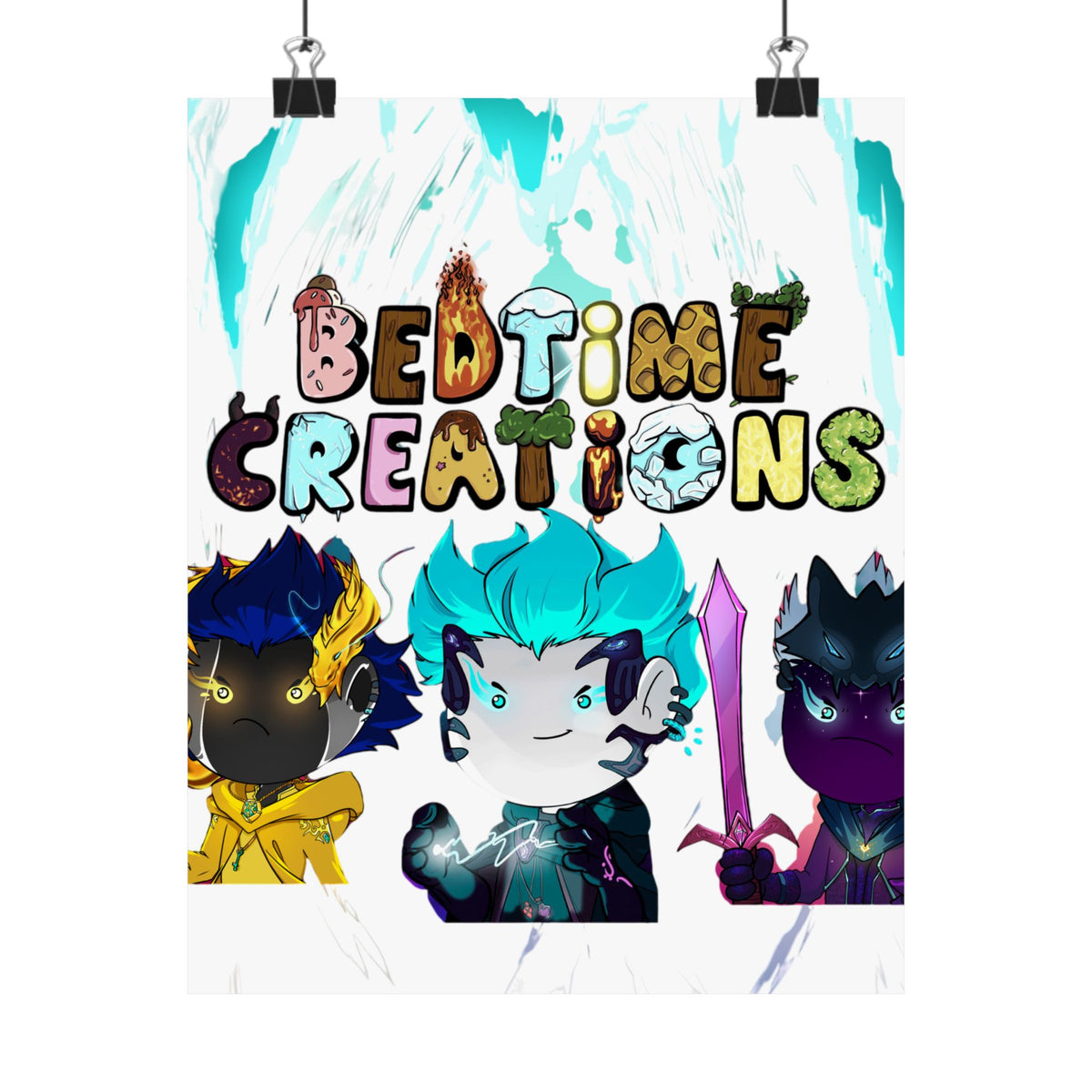 Bedtime Creations Poster — Chibi Fantasy Friends