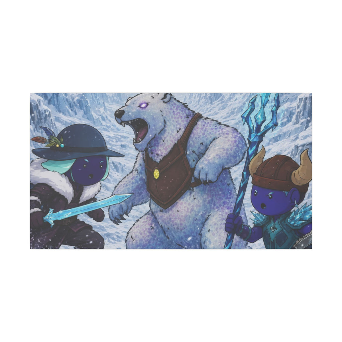 Bedtime Creations Canvas Wall Art — Frostmen vs. Polar Bear