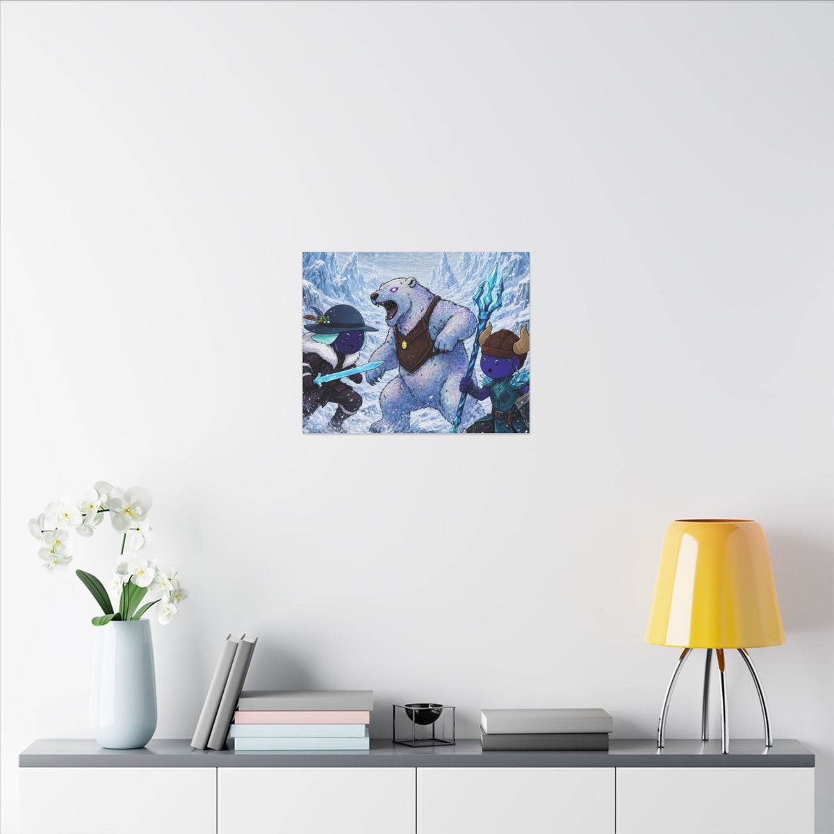Bedtime Creations Canvas Wall Art — Frostmen vs. Polar Bear
