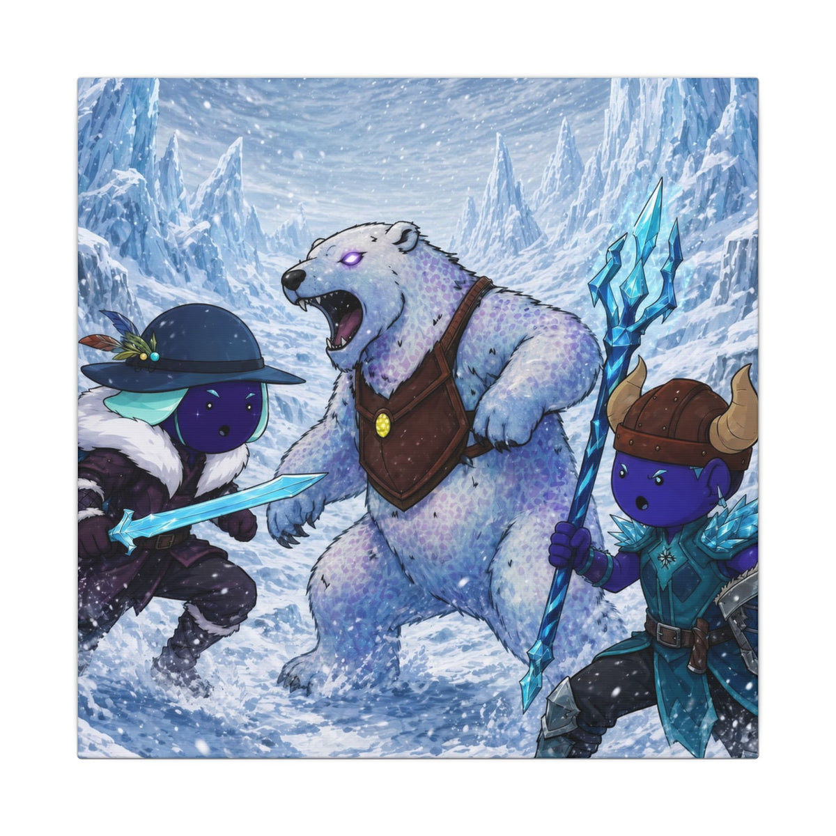 Bedtime Creations Canvas Wall Art — Frostmen vs. Polar Bear