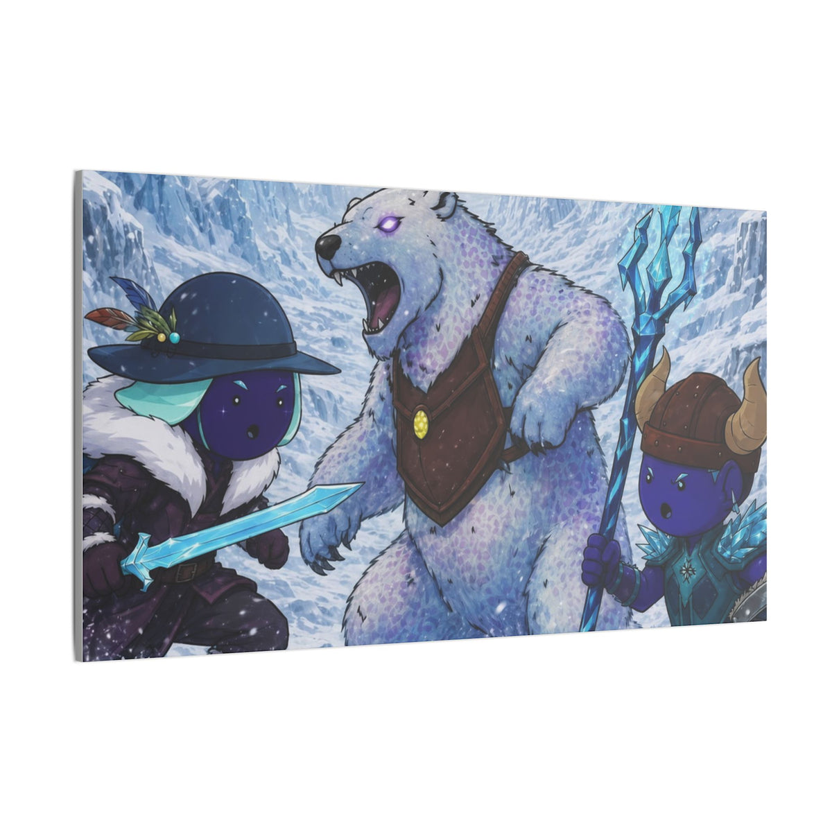 Bedtime Creations Canvas Wall Art — Frostmen vs. Polar Bear