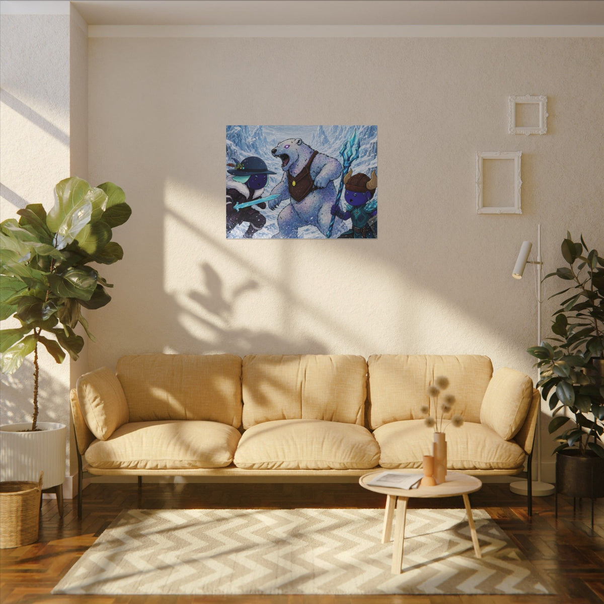 Bedtime Creations Canvas Wall Art — Frostmen vs. Polar Bear