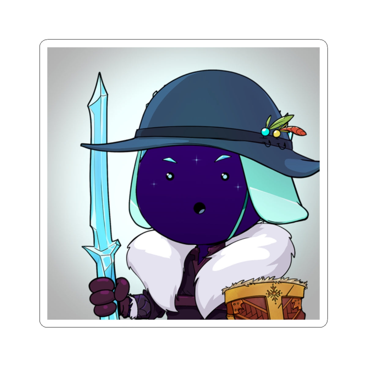 Bedtime Creations Kiss-Cut Sticker — Frostman Ice Swordsman