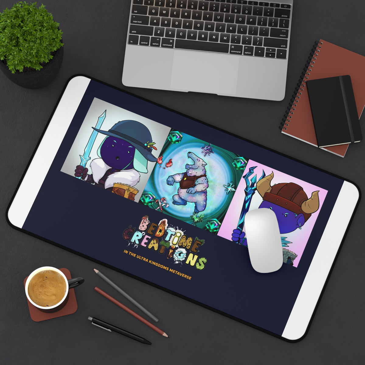 Bedtime Creations x Ultra Kingdoms Gaming Desk Mat — Frostmen & Polar Bear