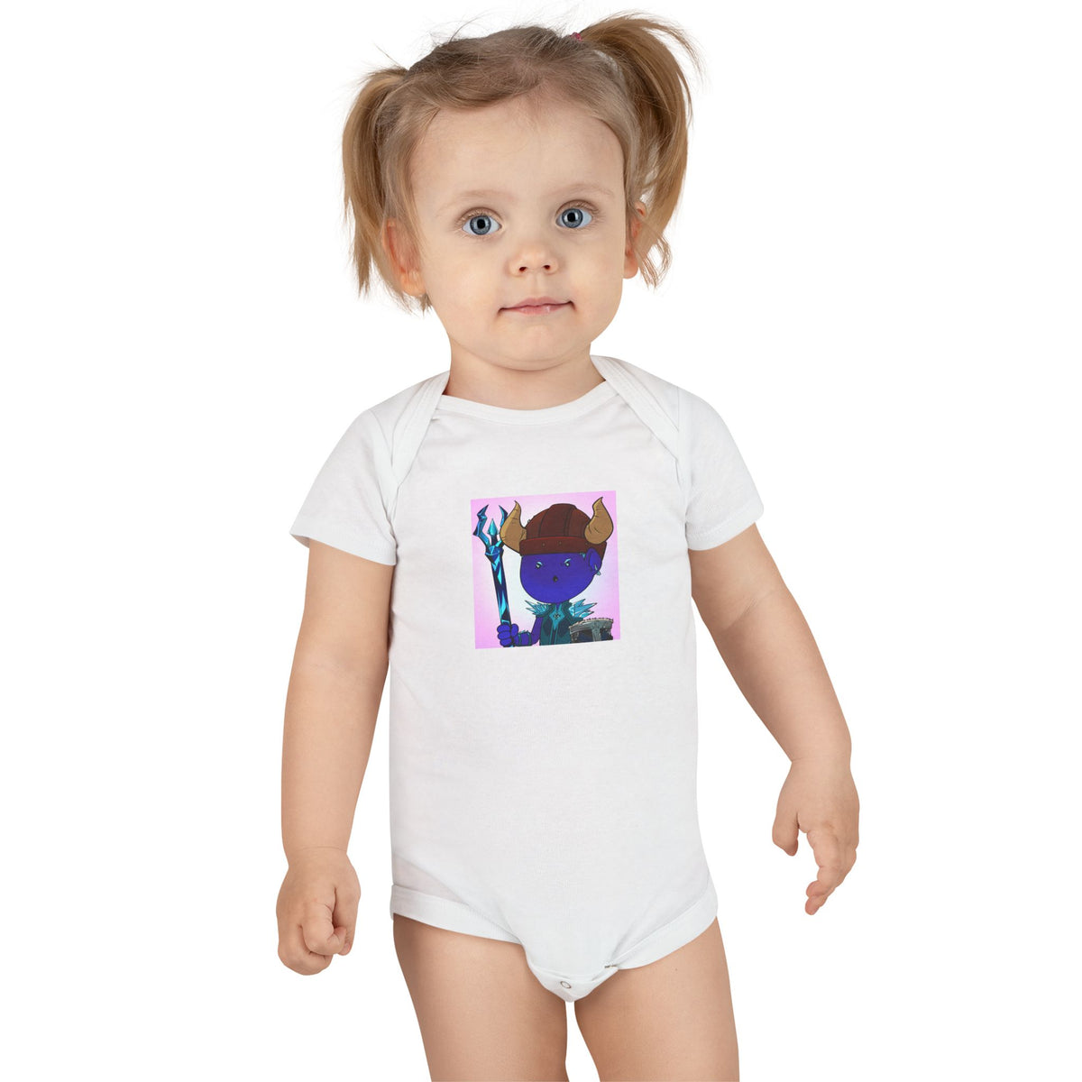 Bedtime Creations Baby Onesie — Frostman Trident Warrior