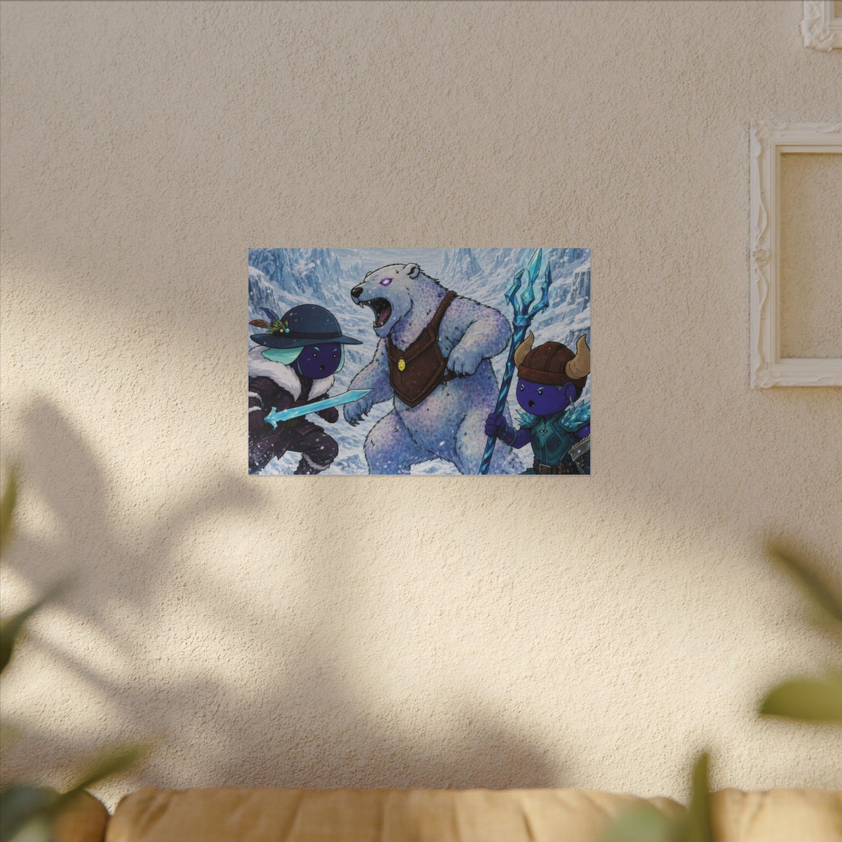 Bedtime Creations Canvas Wall Art — Frostmen vs. Polar Bear