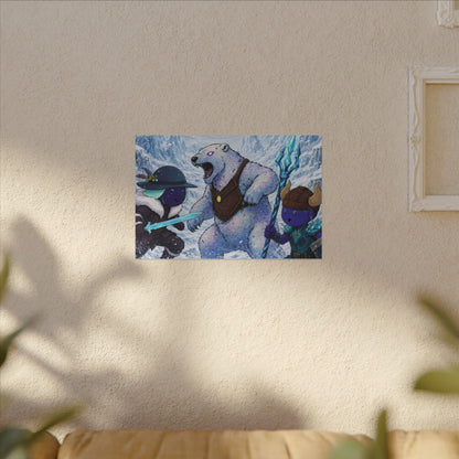 Bedtime Creations Canvas Wall Art — Frostmen vs. Polar Bear