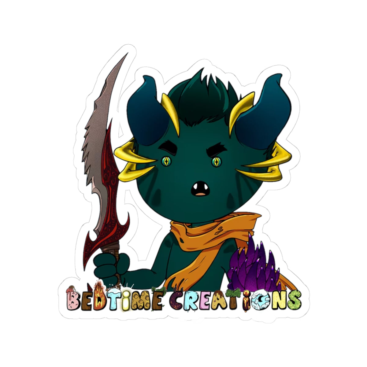 Bedtime Creations Demon 1 Kiss-Cut Sticker