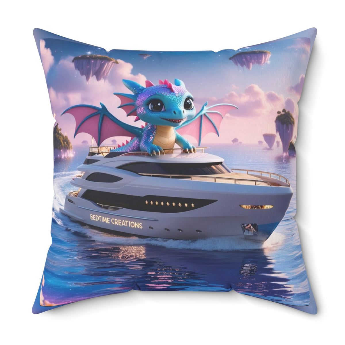 Bedtime Creations Throw Pillow — Dragon Voyage